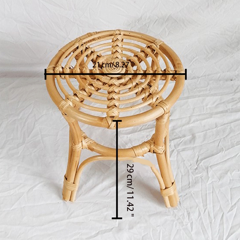 Natural Rattan Plant Stand Rack Indoor Flower Pot Holder Garden Vine Trellis