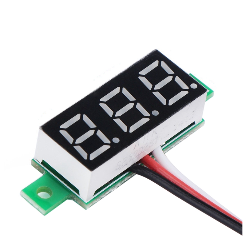 5 Pcs 2 Pin SPST Red Neon Light On/Off Rocker Switch AC 16A/250V 20A/125V & 1 Pcs Red LED Panel Display Digital Small 0.36 Inch