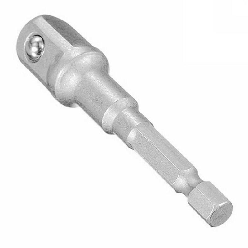 8PCS Drill Socket Bit Adapter for Impact Driver with Hex Shank To Square Socket Drill Bits Bar Extension 1/4 3/8 1/2 Bit Set