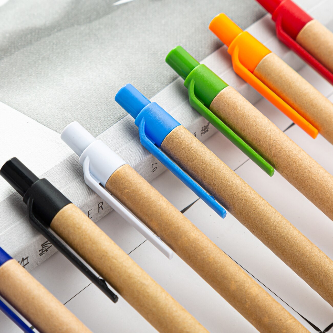 100pcs/lot Paper Ball Pen ECO Recycled Paper Ball Pen Eco-friendly Ballpoint Pen School Supplies