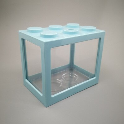 Mini Aquarium Combinable , petit Aquarium Betta, boîte à fourmis, boîte à chenilles, bricolage aménagement paysager d'aquarium: blue