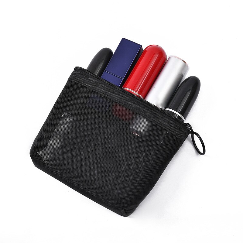 Dámska sieťovaná kozmetická taštička cestovná priehľadná nuter make up organizér set taštička puzdro malé veľké čierne toaletné tašky