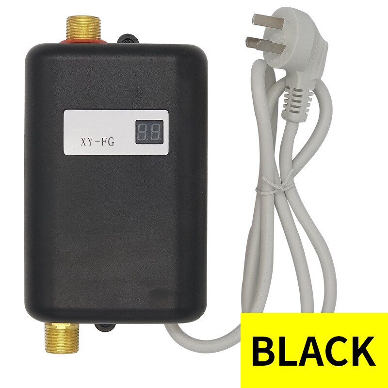 Instant mini kitchen water heater, household storage-free bath, constant temperature quick heating small electric water heater,: black / EU Plug