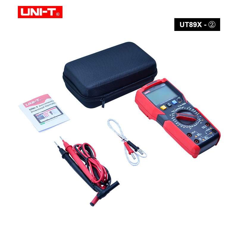 Vero Rms Multimetro Digitale UNI-T UT89X UT89XD Ac Dc Tensione Corrente tester di Capacità ohm Misura Temp/tester portato Ncv + Regalo: UT89X con EVA scatola