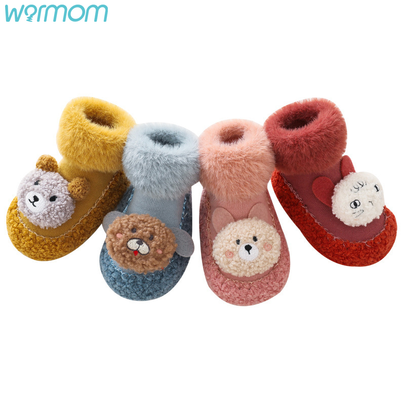 Warmom Kids Kinderen Sokken Voor Meisjes Jongens Thicken Print Katoen Peuters Baby Kerst Sokken Voor Pasgeborenen Baby Korte Sokken