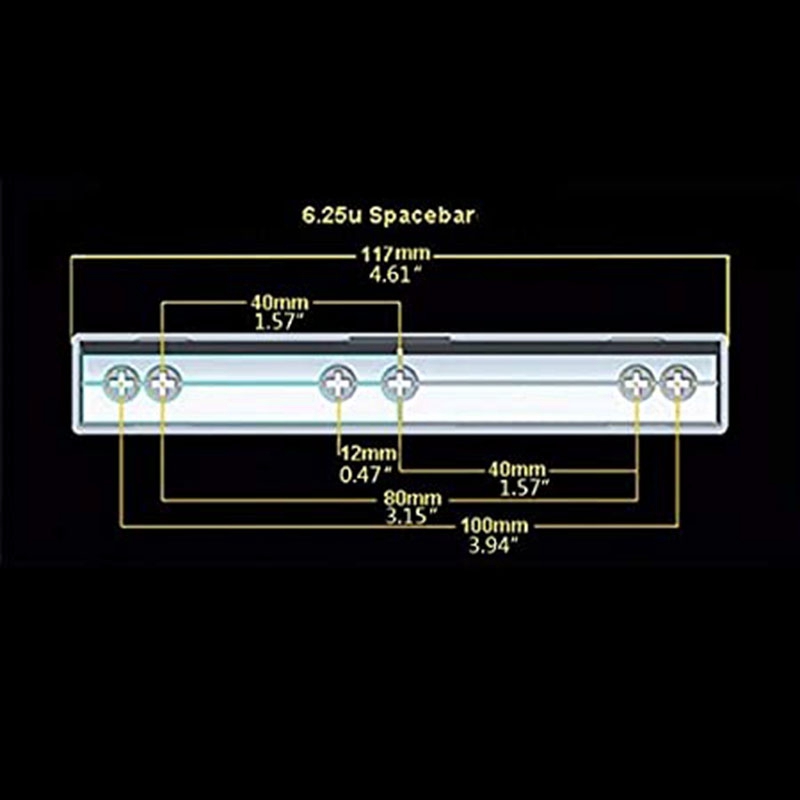 PBT Five Sides Dye-Subbed Keycap Space Bar 6.25U ESC Enter Keys Profile Keycaps For Diy Mechanical Keyboard