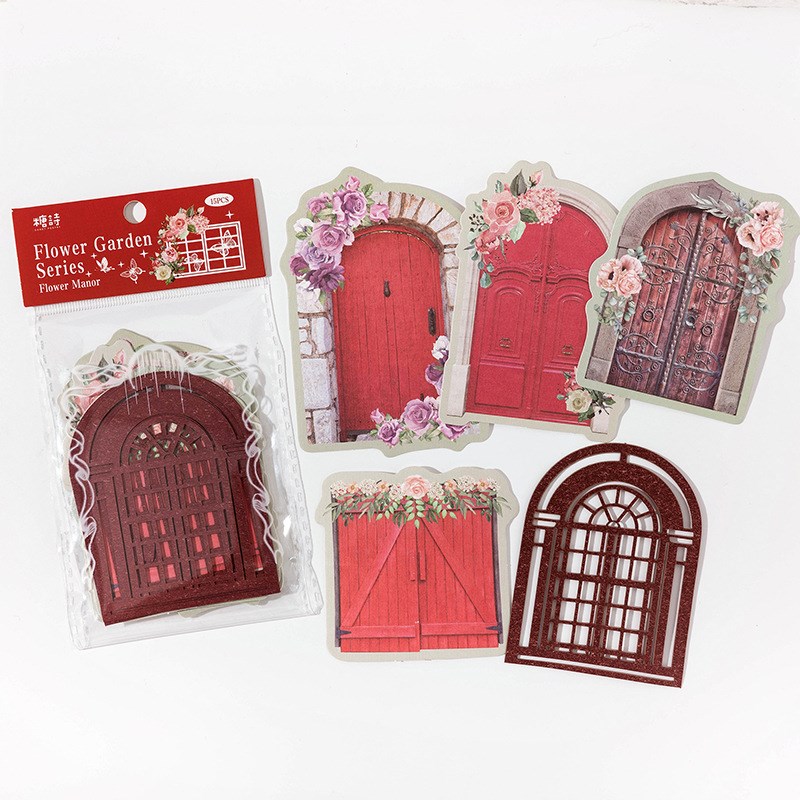 Juego de 15 piezas de Material de ventana de celosía Vintage, papeles decorativos para álbumes de recortes de Collage y proyectos de manualidades DIY: Borgoña