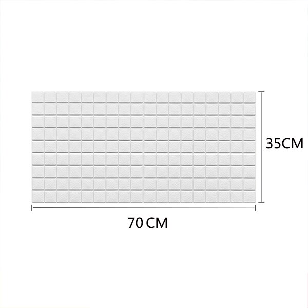 3D Wall Stickers Modern Mosaic Pattern PE Foam Waterproof Living Room Bedroom Kitchen wall covering DIY Self adhesive Wallpapers: White 70x35cm