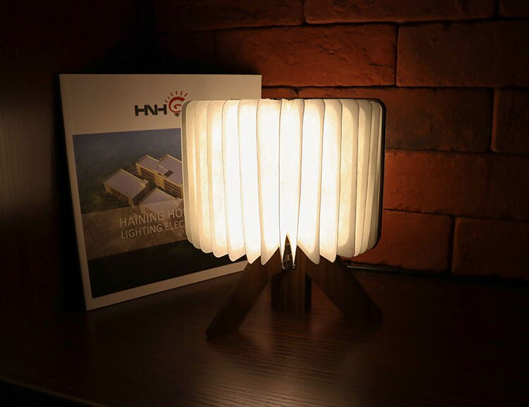 LED Holz Buch Lampe Nacht Licht freundlicher USB Buch bilden Nachttisch Buch Lesen Lampe Schlafzimmer Kunst Dekor Licht