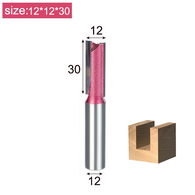 6mm 8mm Shank Straight Router Bit CNC Woodworking Tools Industrial Grade Bits Tungsten Carbide Milling Cutters for Wood MDF: 12x12x30