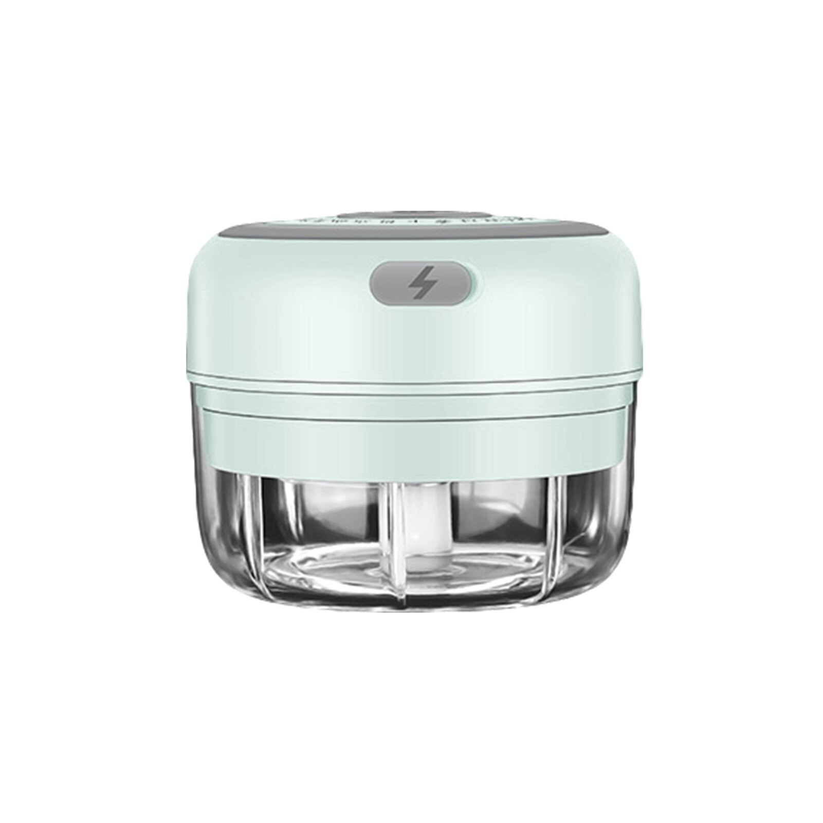 Electric Mini Garlic Chopper High Speedy Vegetable Fruit Twist Shredder Electric Meat Grinder Chopper Baby Food Maker: green 100ml