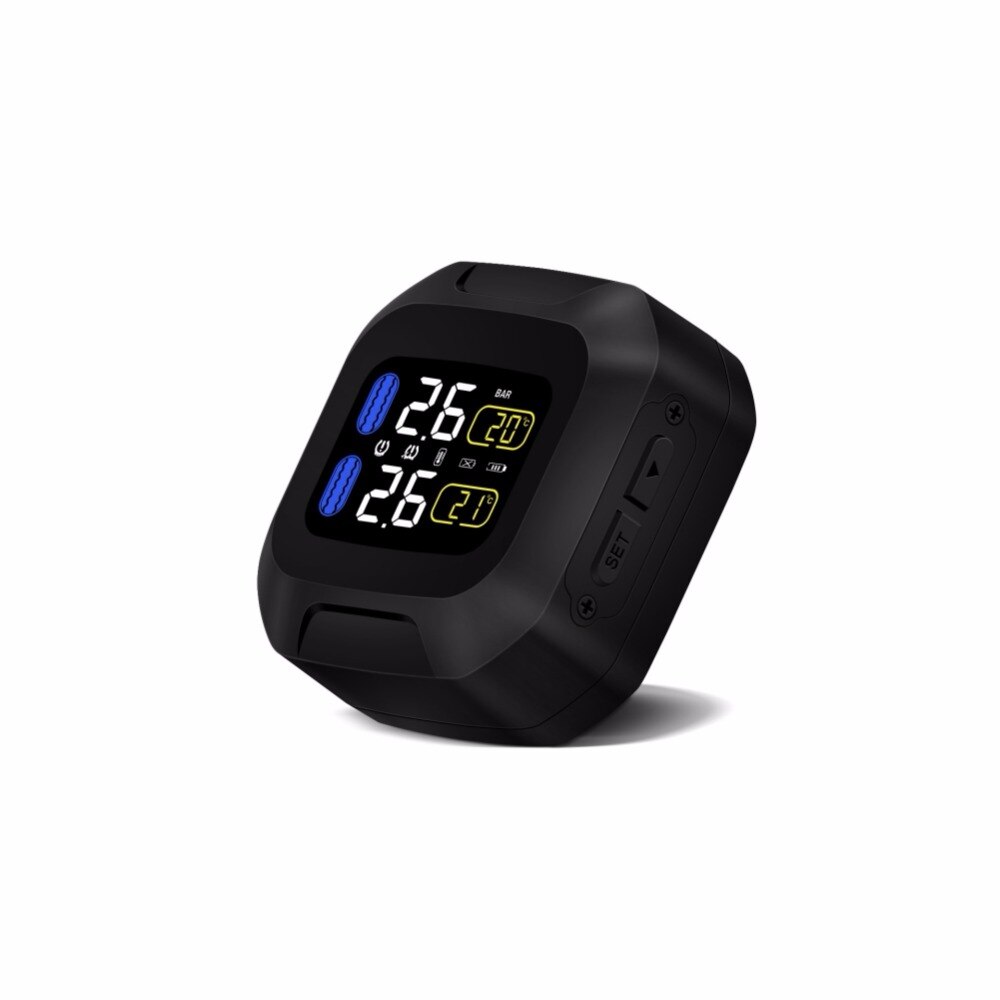 ONEWELL Original Motor- Reifen Druck Überwachung System kabellos TPMS Motorrad Reifen Alarm 2 Externen Sensor Moto Werkzeuge