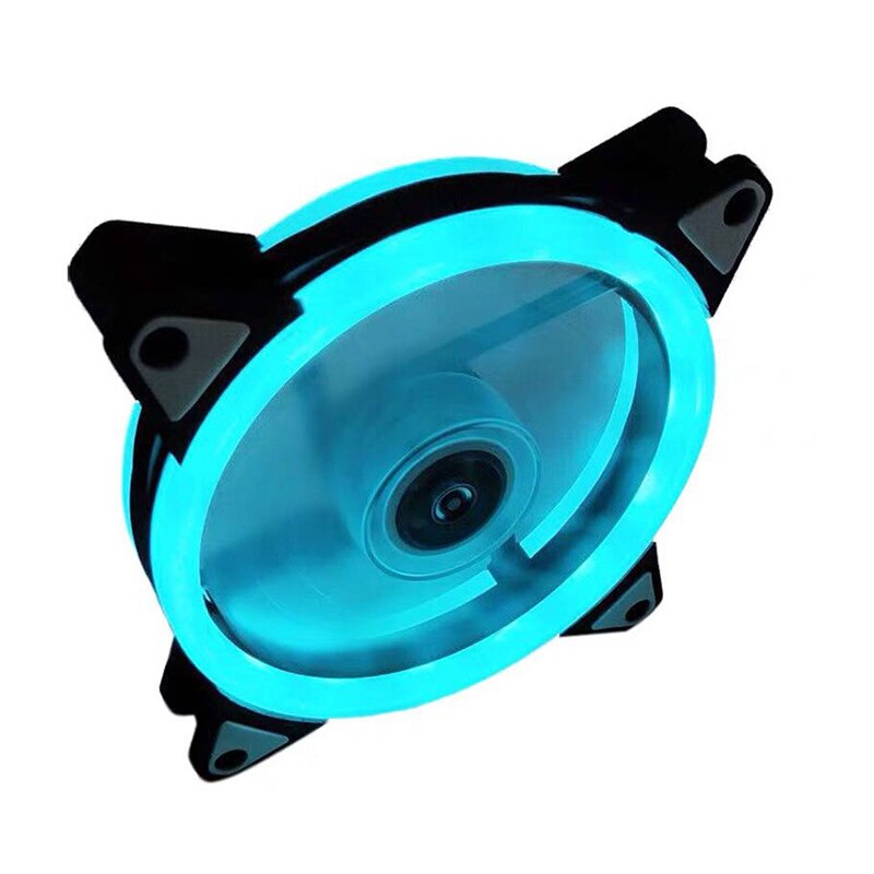 12CM 15LED 120mm PC Computer Super Mute LED Case Fan Cool LED Dual Aperture Computer Case Cooling High Performance Cooler: 04