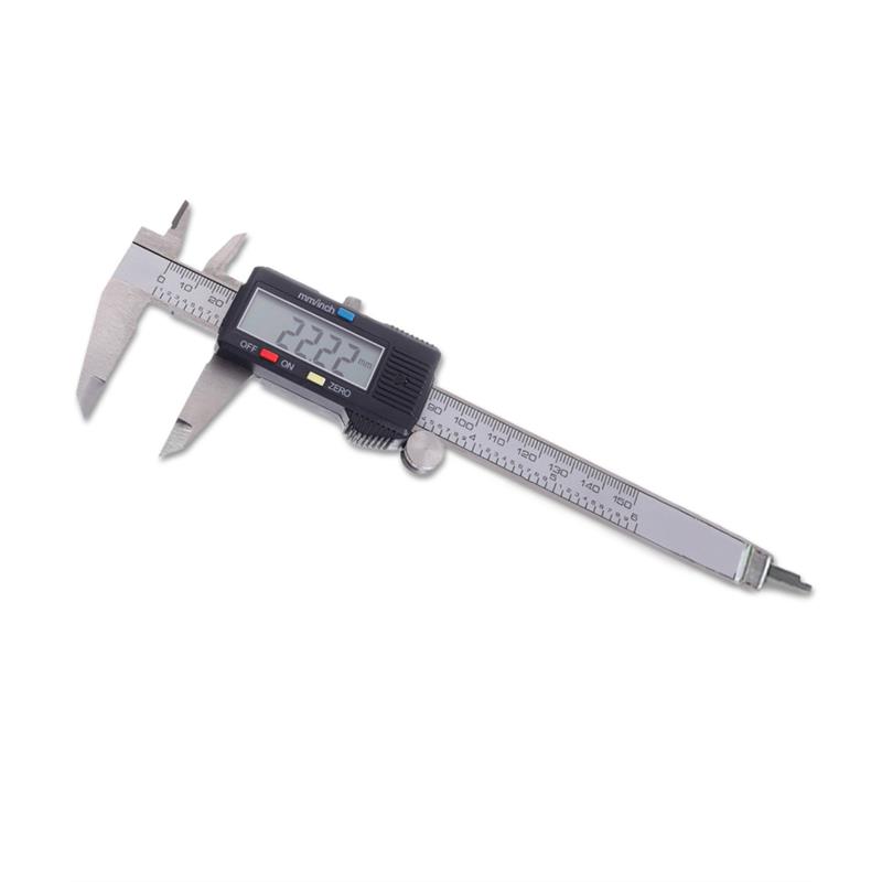 Digital Display Vernier Caliper Micrometer 150mm Accurate Ruler Exterior Interior Depth Measuring Tool Measurement Instrument: Stainless Steel