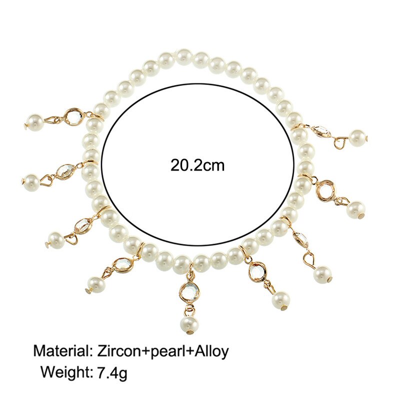 zierlich Boho Strand Perle Fußkettchen Nette Böhmischen Knöchel Armbänder Perle Anhänger Waffel geschichtet Baumeln Bein Fuß Kette für Frauen Mädchen