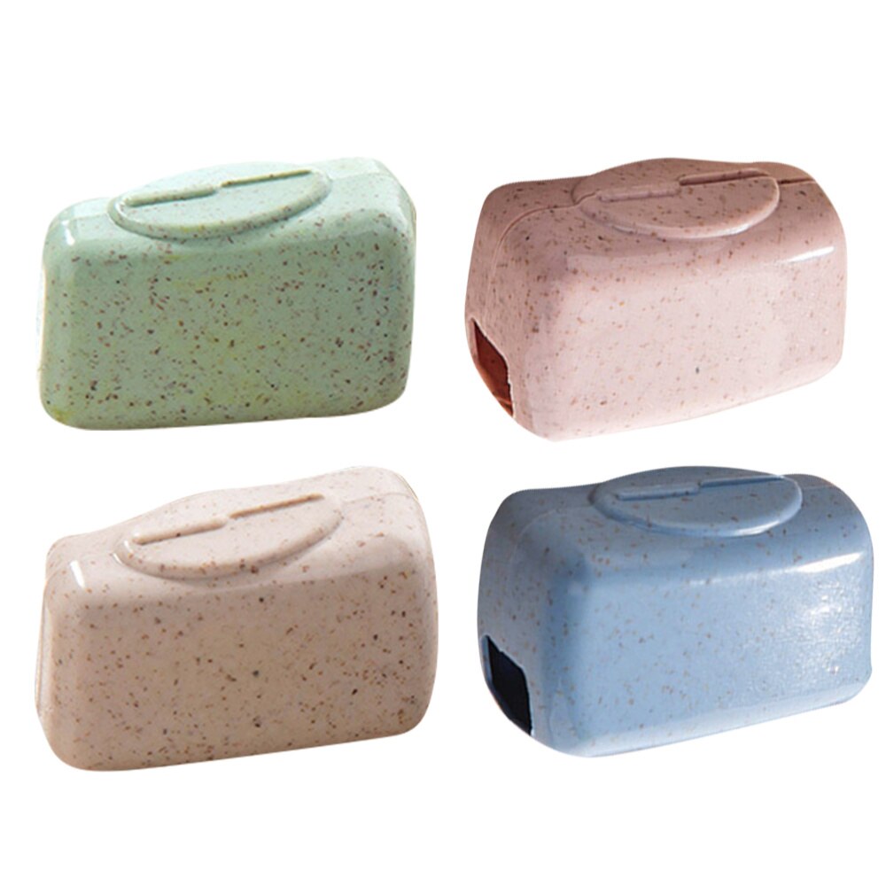 36pcs Wheat Straw Toothbrush Head Cover Dustproof Waterproof Protector Cover for Outdoor Travel(Random Color): Default Title