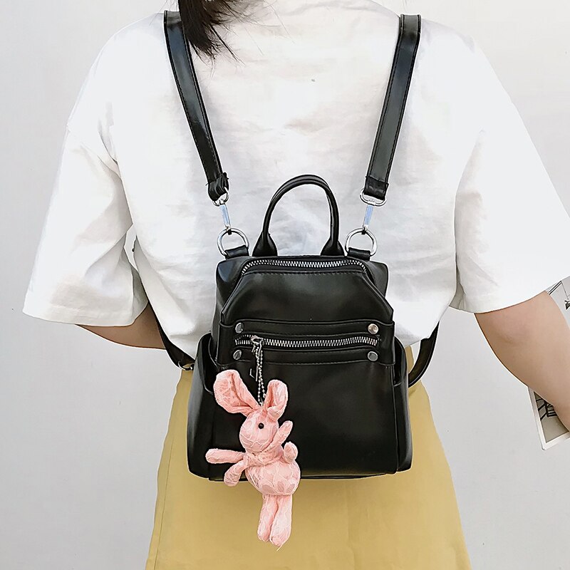 Seetic Mini Rugzak Vrouwen Pu Lederen Schoudertas Tienermeisjes Multifunctionele Kleine Rugzak Vrouwelijke Dames Schooltas