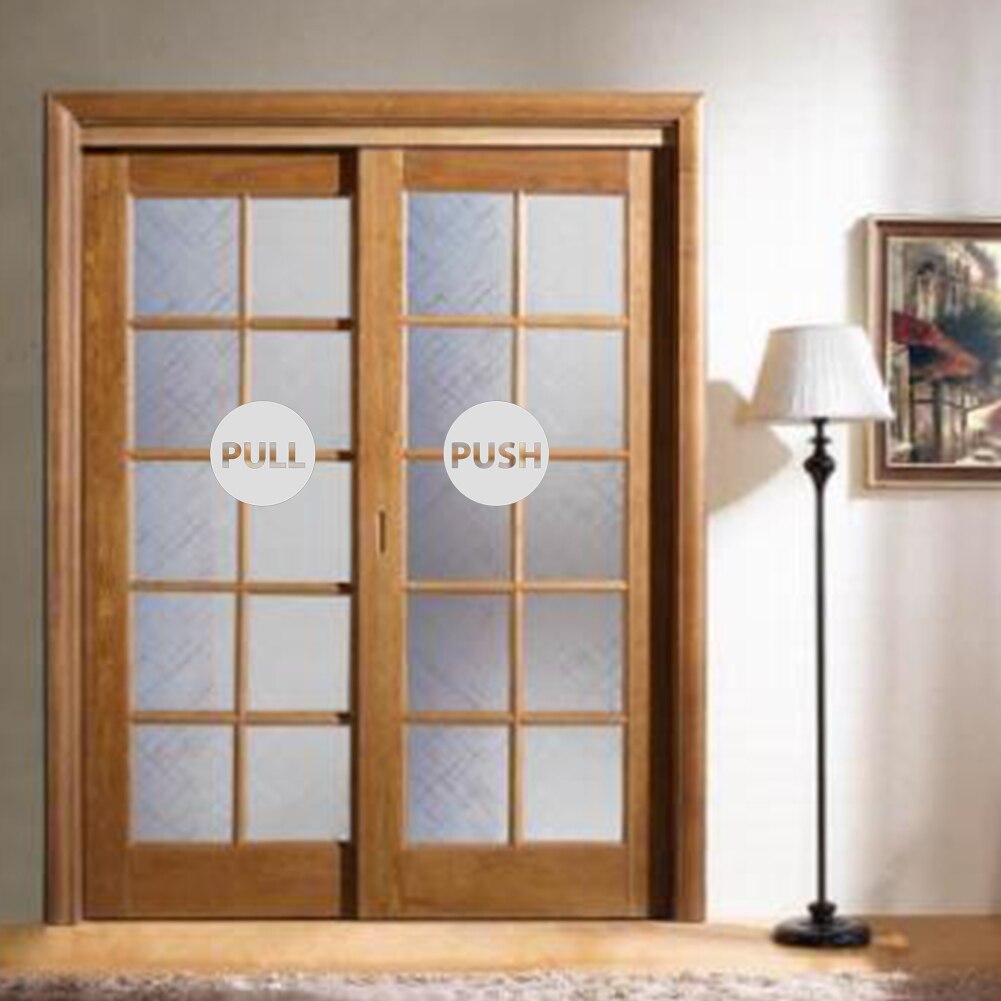 Restaurant Sign Cafe Door Sticker Bathroom Salon Self Adhesive Shop Office Toilet Decorative Push Pull Entrance Exit Window