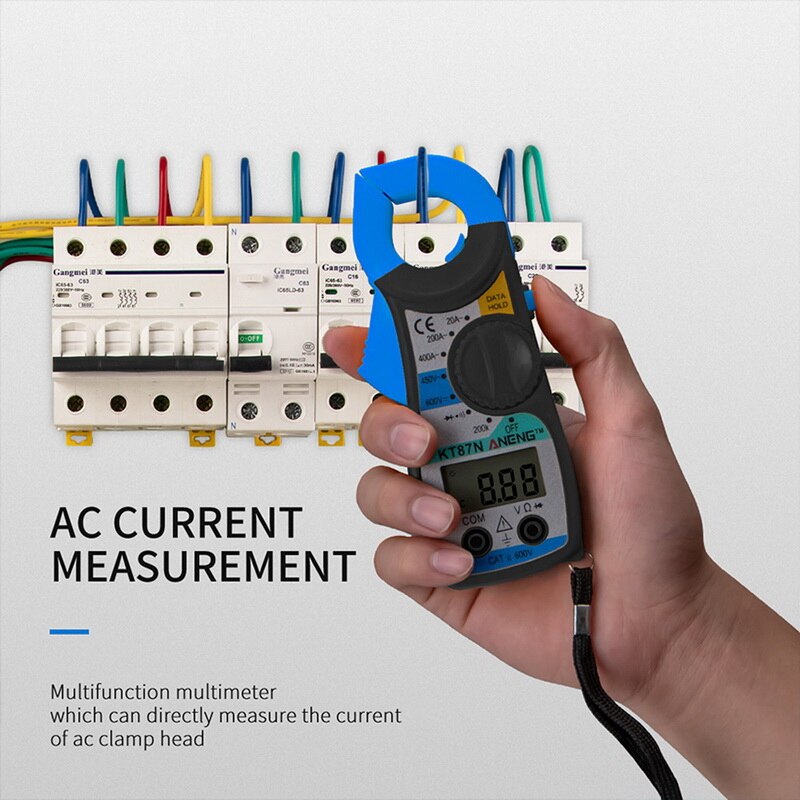 1PCS Clamp Multimeter LCD Digital AC/DC Current Ammeter Voltage Resistance Capacitance Volt Amp Ohm Meter With Tester Probe