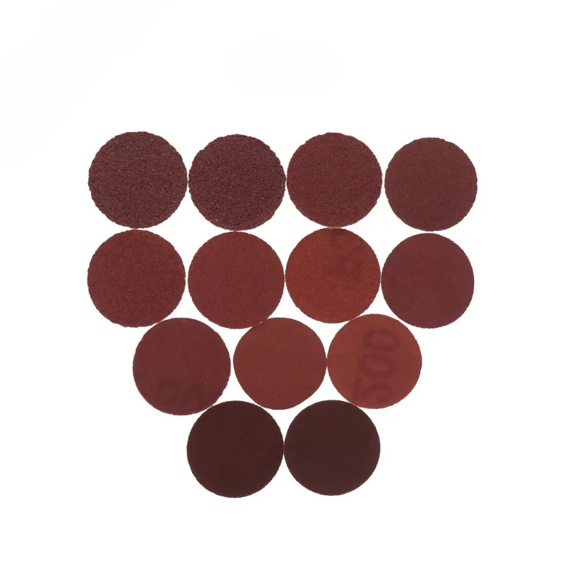 10/30 Stuks 1 Inch 25Mm Flocking Polijsten Schuurpapier Zelfklevend Rood Zand Schijf Geborsteld Vel Terug Fluwelen Schuurpapier