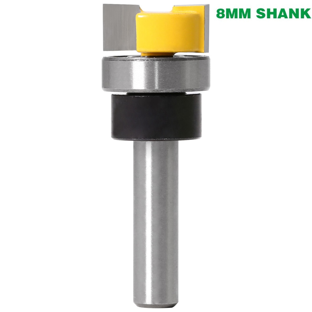 1pc 8mm Shank Hinge Mortise/Template Router Bit - 3/4"W X 5/16"H - Tenon Cutter For Woodworking Tools