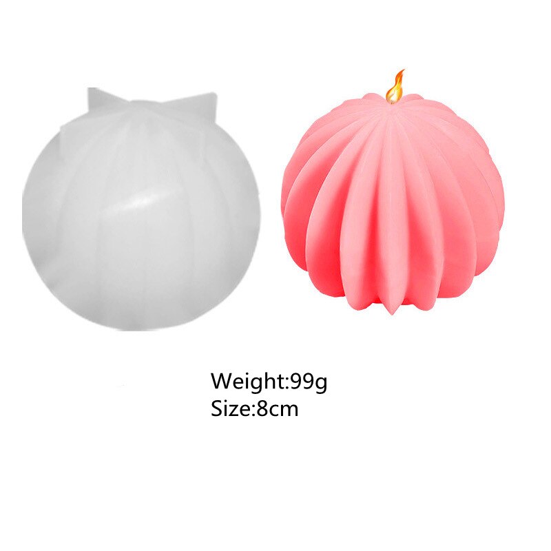 Moldes para velas DIY, molde de silicona perfumado, adorno de vela hecho a mano, ventilador en forma de pera, florero de linterna de Origami, molde de jabón de modelado: 03