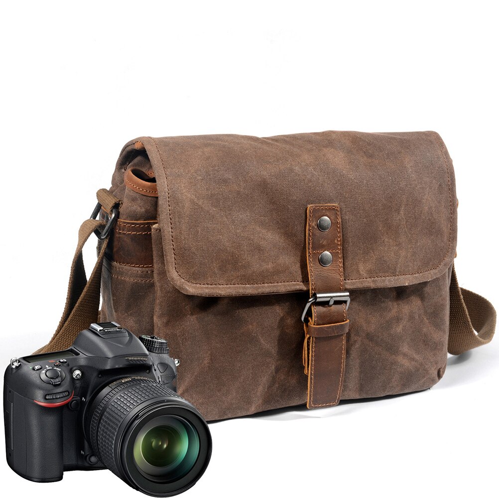 Camera Bag Shoulder Casual Portable Canvas Camera Bag Protective Bag SLR Camera Bag For Outdoor Travel