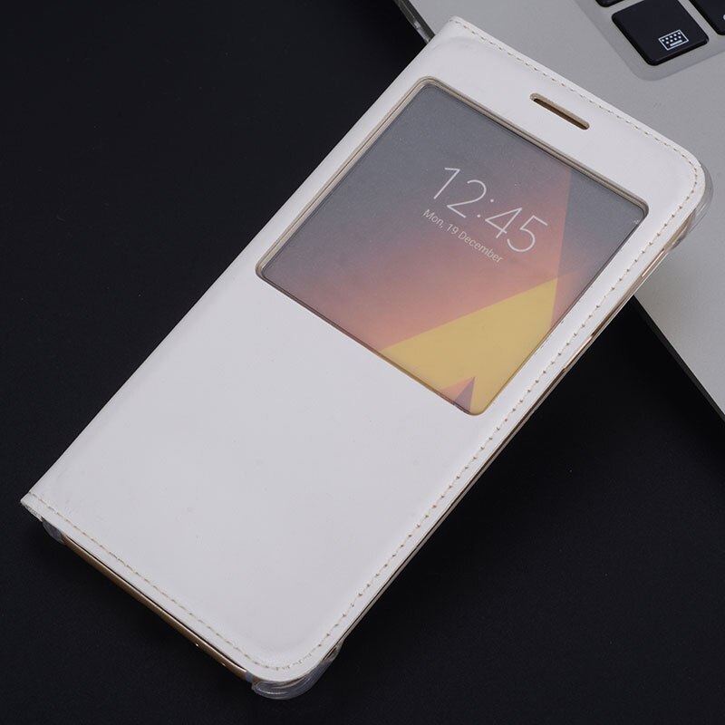 FDCWTS Flip Cover Leather Case For Samsung Galaxy A3 A310 A310F A3 A320F Phone Case Luxury View Shell Holster Sleeve: for A3 2016 / White