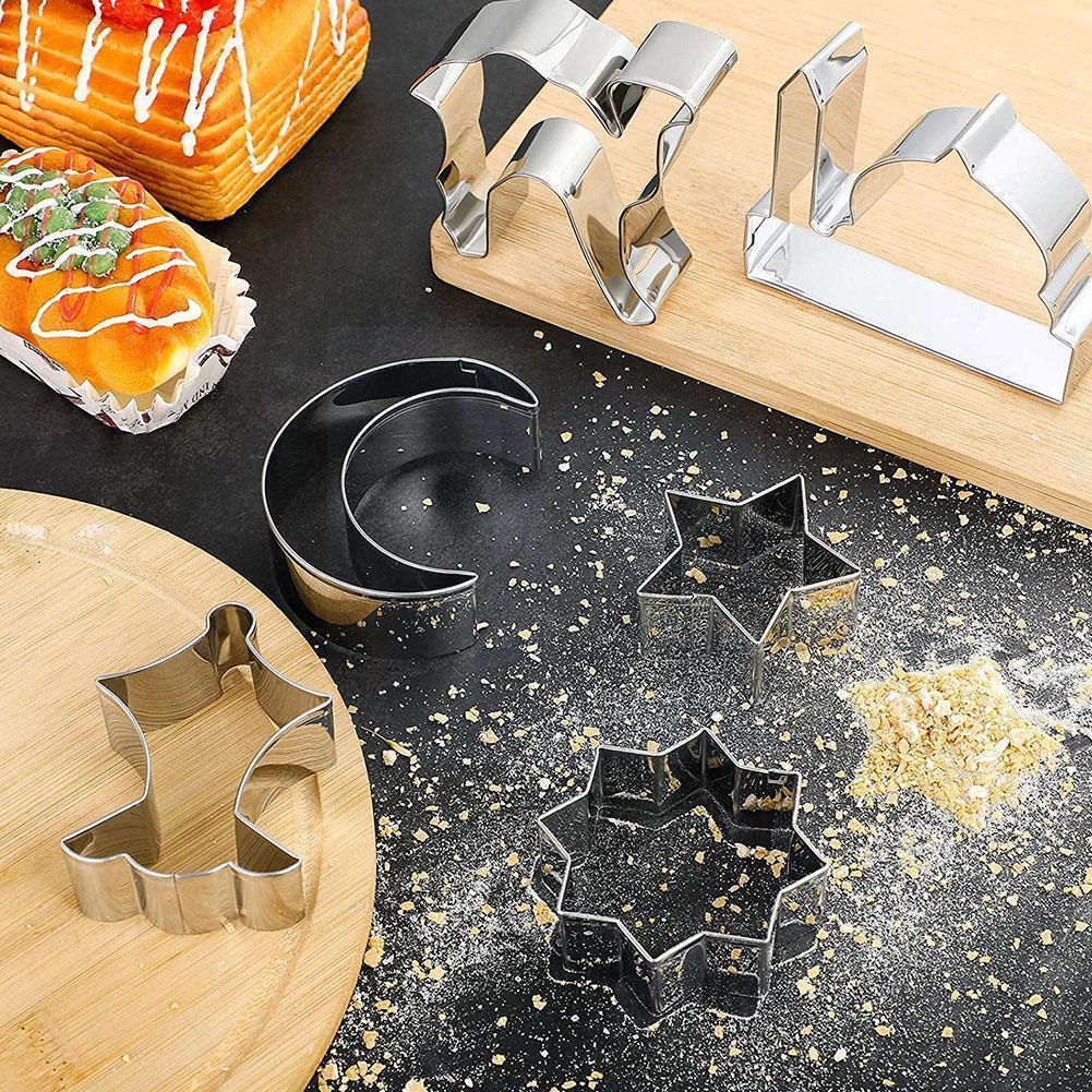 1pc Ramadan Decoration Cookie Cutters Set Moon Star Eid Mold Cake Decor Baking Tools Party Biscuit Diy Decoration Ramadan Z1i3