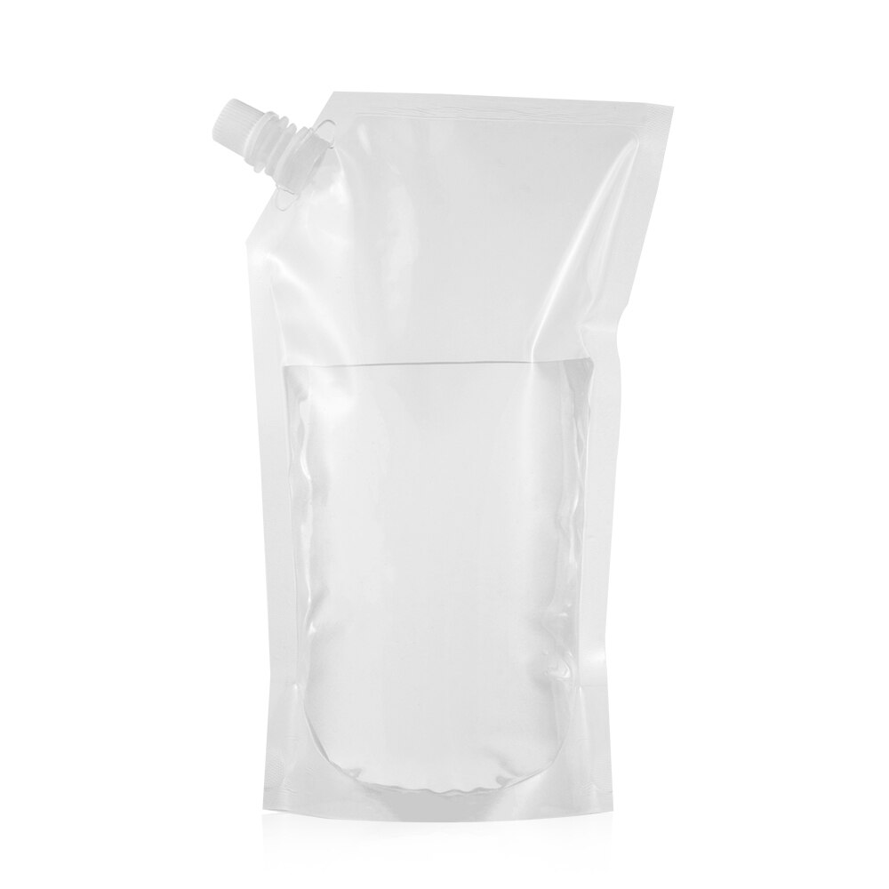 Food Grade Material Spout Pouch Travel Container Juice Stockpile Stand-up Wine Milk Coffee Liquid Flask Storage Bag With Funnel: Bag-1000ml