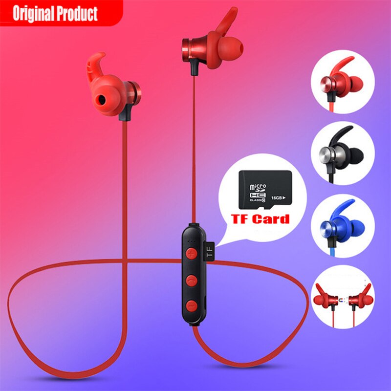Bluetooth hovedtelefon ipx 5 vandtæt øretelefon  mp3 spiller stereo headset trådløst til sport mic tf kort telefon xiaomi