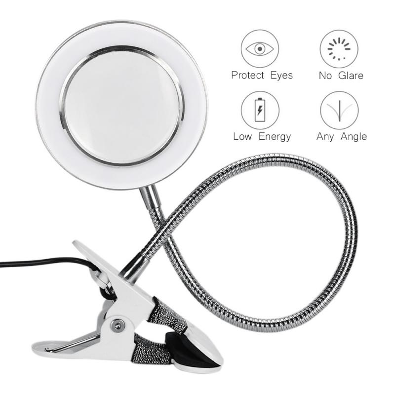 MultiFunction 2in 1 Adjustable Lamp Tattoo Magnifying Glass Desk Lamp Auxiliary Magnifier Light Tattoo Body Art