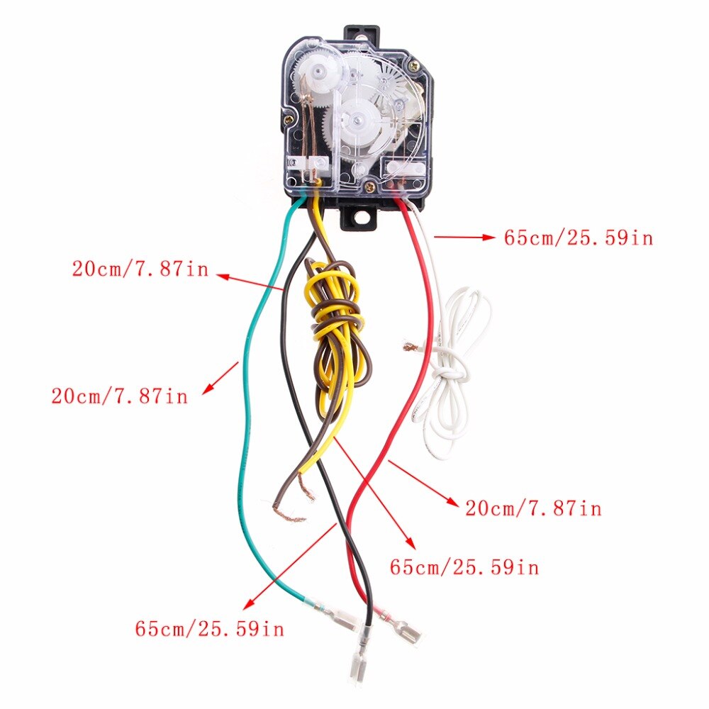 6-Wire Washing Machine Timer 90 Degree Central Hole Distance 68mm Switch Shaft