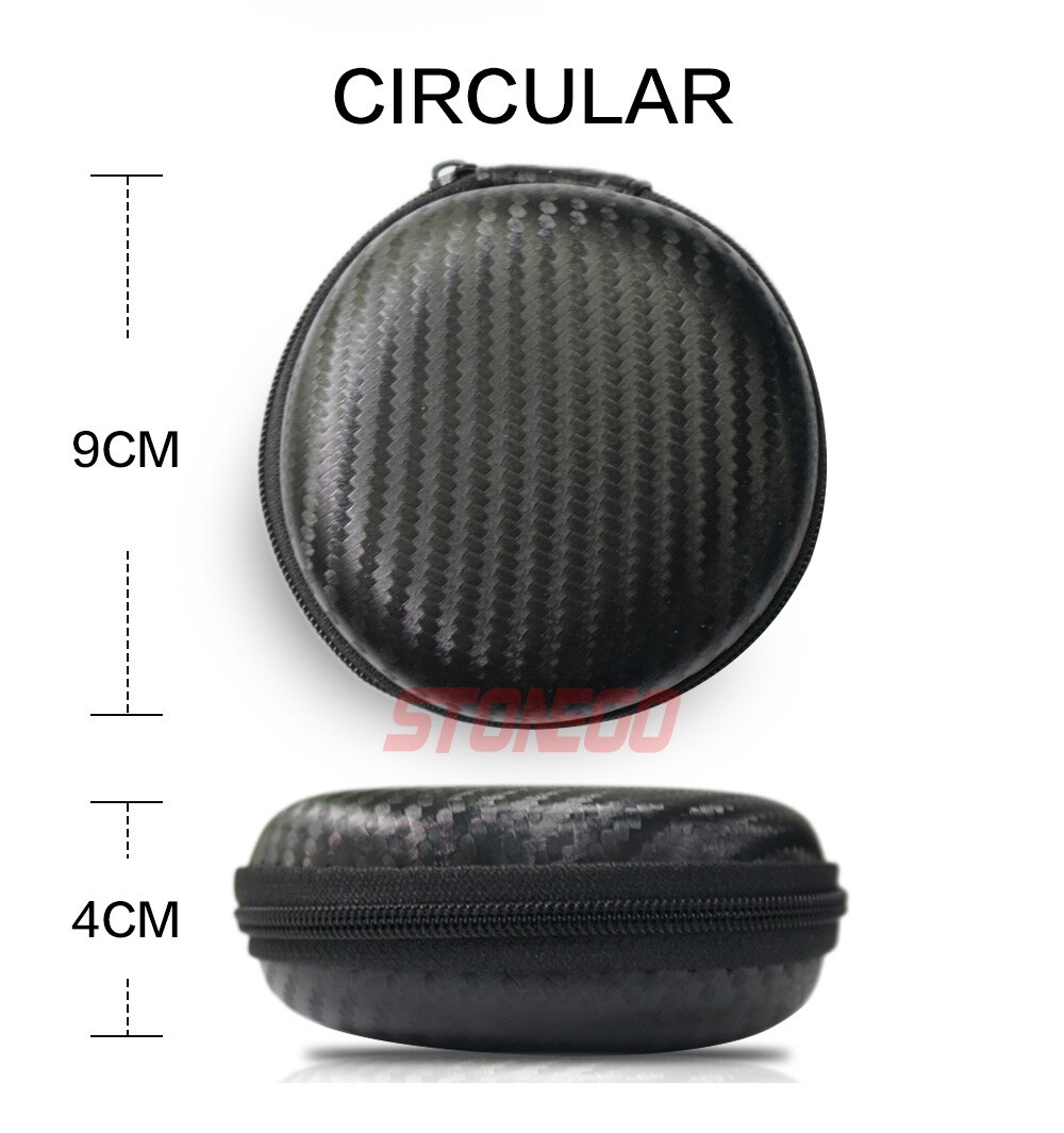 Stonego Kabel Organizer Opbergdoos Usb Hard Case Oortelefoon Sleutelhanger Zakken Waterdichte Sd-kaart Oordopjes Houder Box Ronde Vierkante: Circular