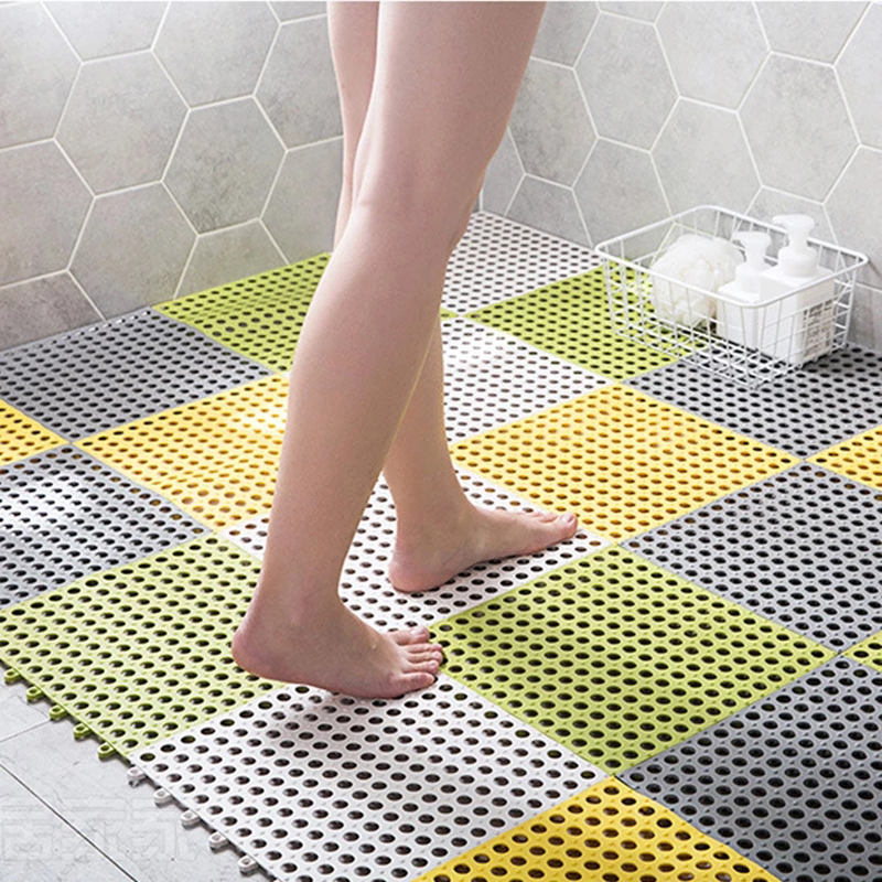 Alfombrillas antideslizantes para baño, Alfombra de malla de PVC, de plástico suave, antideslizante, para masaje de pies, estera de suelo para ducha
