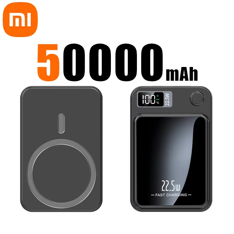 Xiaomi ccc 100000 mAh magnetische Powerbank – 2025 kabelloses Ladegerät mit extrem hoher Kapazität für MagSafe- und Multi-Geräte-Kompatibilität: WEISS