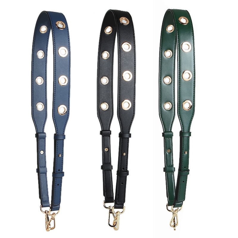 Rivet Adjustable Shoulder Strap Female PU Replacement Bag Parts Accessories Summer Colorful Handbag Belts For Women