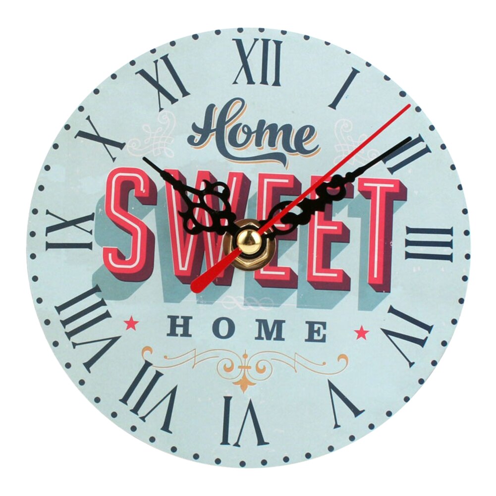 1pc årgang treveggklokke stor shabby elegant rustikk kjøkken hjem antikk stil: 7a