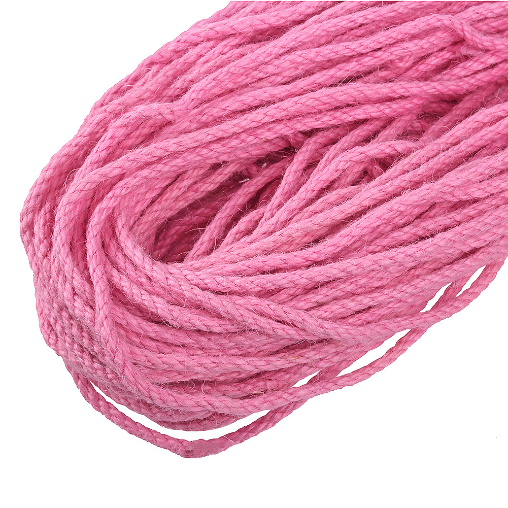 Cuerda de yute Natural de 5mm, cuerda de hilo colorida, cuerdas retorcidas de cáñamo, cuerda de macramé para rascar mascotas, decoración artesanal hecha a mano, 10 yardas: 5 mm / Zinc envejecido