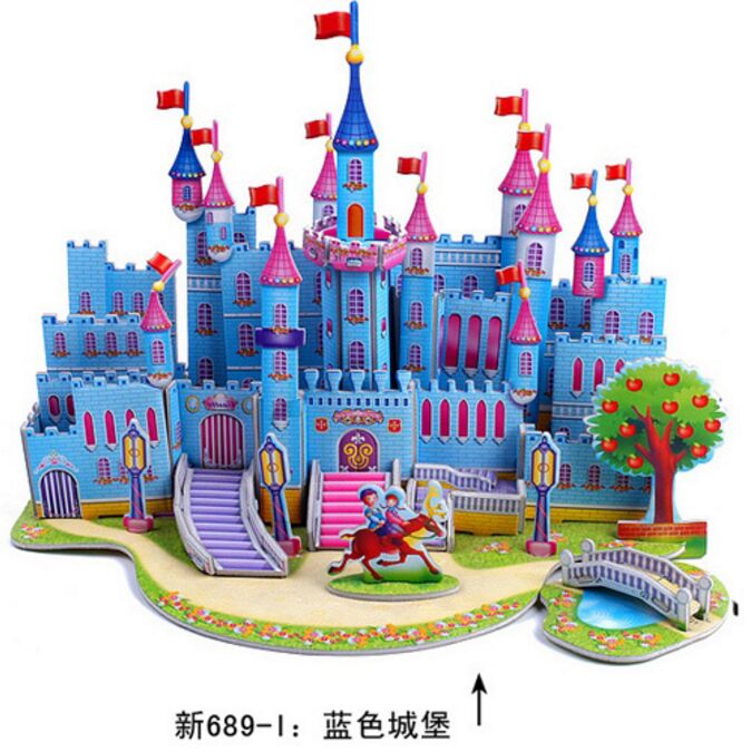 Nave da guerra Castello per bambini Giocattoli Puzzle 3D Puzzle Di Legno modello di puzzle giocattolo divertente puzzle per bambini Learning Education Cubi Magici: Puzzles 9