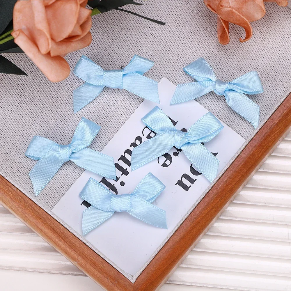 5-24 Uds Y2k niñas arcos Mini pinzas para el cabello horquilla de Metal pasador hecho a mano cinta arco flequillo Clip accesorios para el cabello de: L / Plata