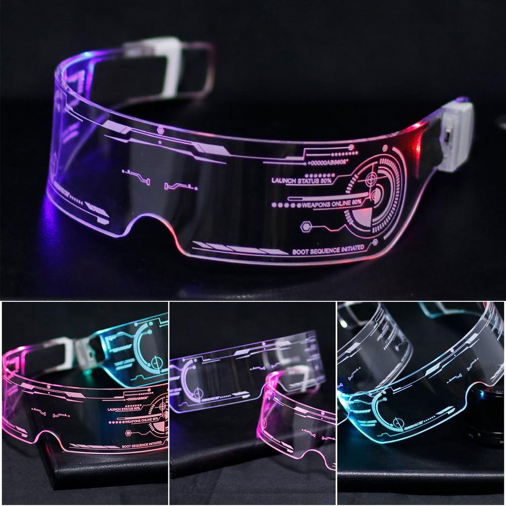 LED Glasses Colorful Luminous Light Up Eyeglasses For Men Women