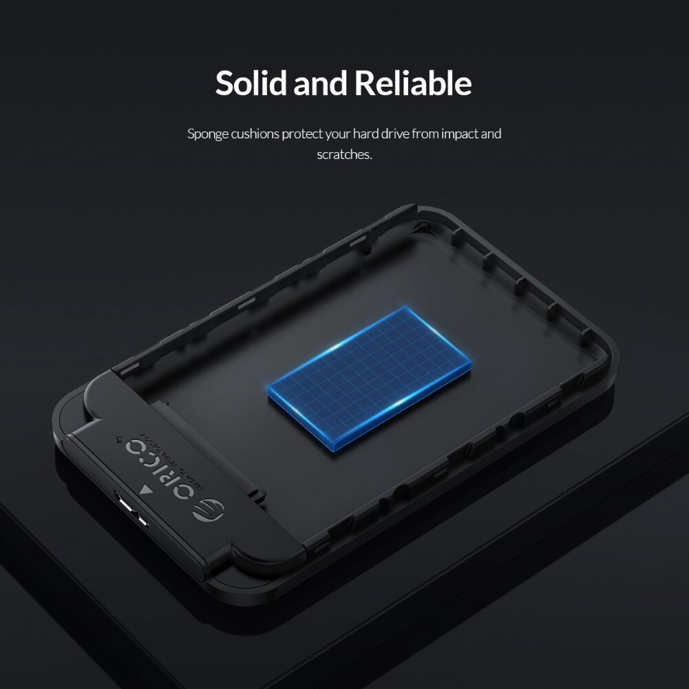 Adaptador de caja de unidad del disco duro ORICO 2,5 pulgadas USB 3,0 5Gbps SATA SSD para ordenador portátil