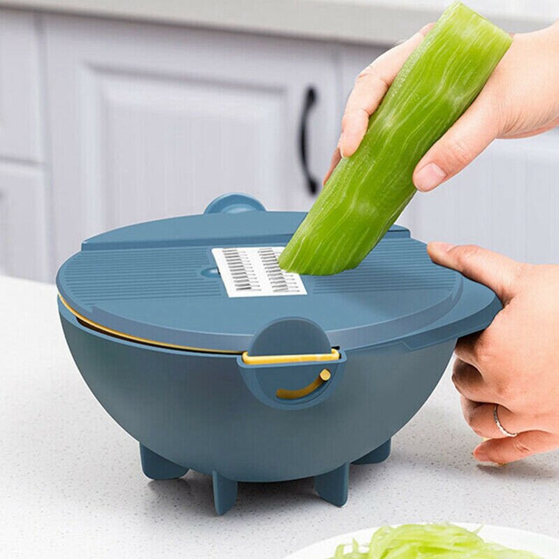 Handleiding Aardappel Slicer Groente Fruit Mandoline Ui Dunschiller Wortel Rasp Rasp Keuken Cutter Met Afvoer Mand Keuken Gereedschap