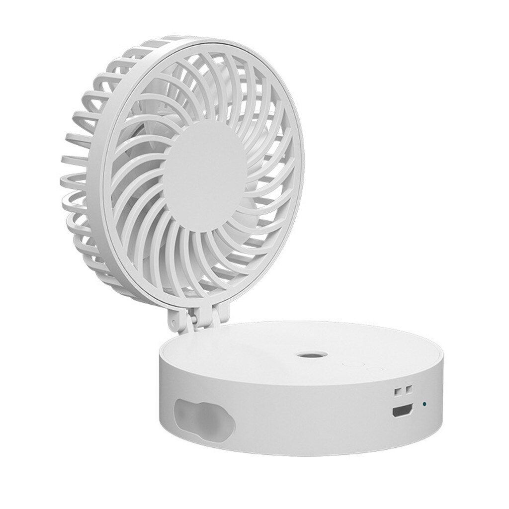 2 In 1 Mini Usb Draagbare Luchtbevochtiger Auto Air Fan Diffuser Verstuiver Luchtbevochtiger Fan Draagbare Usb Luchtbevochtiger Mini Ventilator # G30: WHITE