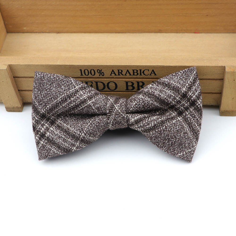 Stribet klassisk formel bomuldssløjfe gravata flere farver butterfly mønster slips herre luksus slips tweed butterfly: 6