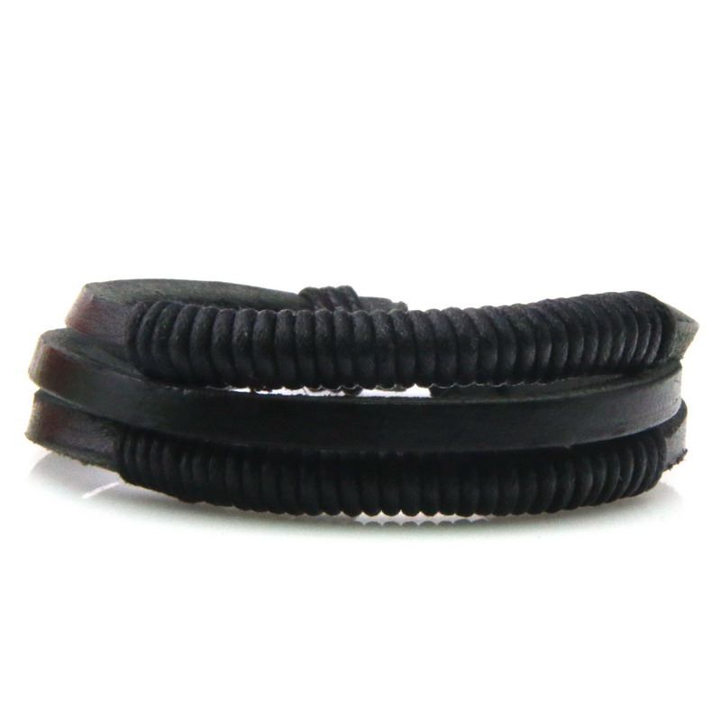 Punk Eenvoudige Stijl Mannen Brede Lederen Armband Vrouwen Handmatige Maken Lederen Armband Bedelarmband Lengte Verstelbare: SHJ18271