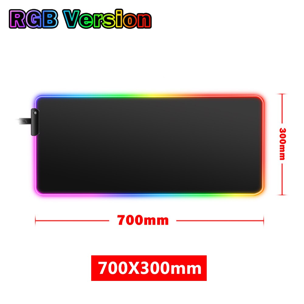 Rgb iso pelihiirimatto led-taustavalaistu matto iso koko mausepad peli näppäimistö hiirimatto gamer pöytä matto tietokoneen hiirimatto