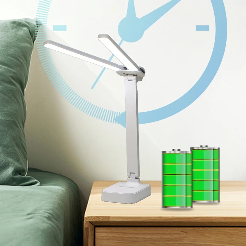 LED-bureaulamp USB oplaadbare tafellamp 3-niveaus dimbaar Touch bureauverlichting Oogbescherming Opvouwbaar voor slaapkamer Bureaulamp