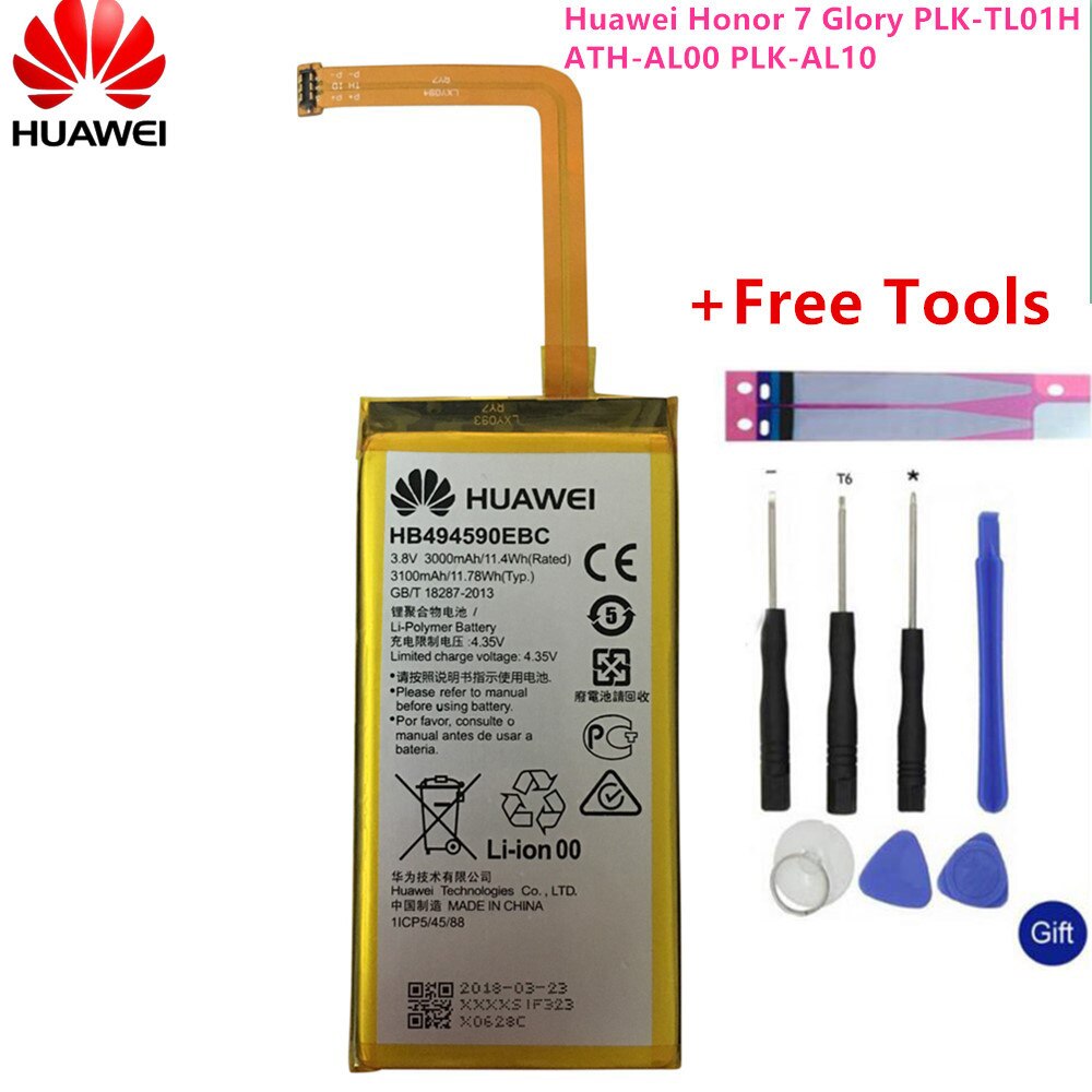 100% Originele Real 3000 Mah HB366481ECW Voor Huawei P9/P9 Lite/Honor 8 5C/G9/P10 lite/P8 Lite /P20 Lite/P9lite Batterij: HB494590EBC